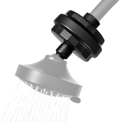 Brondell Shower Filter VivaSpring, Compact Matte Black – High Output, 100% High-Purity KDF Filtration, With FF-30 Filter Cartridge, Filtered Shower Water for Healthier Skin & Hair by Brondell