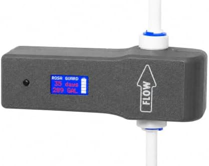 ROSA GUARD Smart Water Filter Life Indicator - Universal Digital Flow Meter (1500 Gallons) & 180-Day Timer - WCL-6000 Monitor with Red LED Alert - 1/4” Quick Connect - Heavy Duty - Image 2