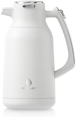 IDEUS Thermal Coffee Carafe 68oz, Beverage Dispenser White by IDEUS