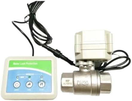 Water Leak Controller with SS304 3/4" Electric Valve, Smart Home Water Leak Alarm Shut Off Valve Automatically When Water Leak by Unknown