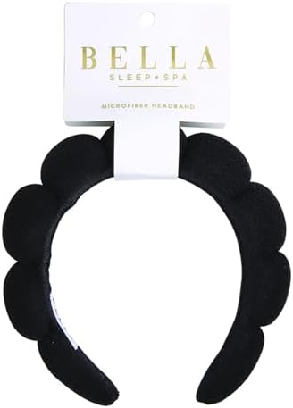 Bella Sleep + Spa Puffy Makeup Headband - Soft Microfiber Spa Headband for Washing Face - Padded Non-Slip Facial Skincare Hairband for Women & Teens, One Size - Image 2