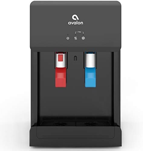Avalon B8BLK Countertop Touchless Bottleless Water Cooler-2 Stage Water Filters and Installation Kit Included, NSF Certified, UL Approved, Black by AvalonWater