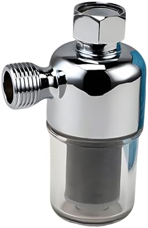 Water Heater Pre-Filter, W21 Activity Copper Head Washing Machine Sediment Strainer, G1/2 Threaded 40-Micrometer Screen with 304 Stainless Steel Mesh, Extend Appliance Life, Clear Housing by Unknown