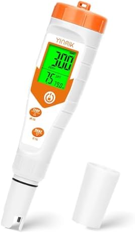 Hydroponics EC pH Tester, Simultaneous Display pH ppm for Reservoir Water by YINMIKWaterTester