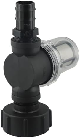 100 Mesh Stainless Steel Rain Water Filter Connector for IBC Tanks and Rain Barrels with Detachable Aluminum Fiber Basket for Garden Irrigation Black(32mm) - Image 3