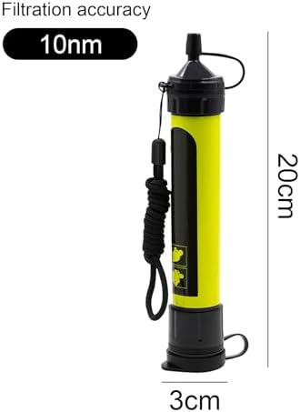 Water Straws Filter, Personal Backpacking Water Filter Straw Portable for Camping Hiking Travels (Green) - Image 2