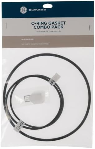 GE Replacement O-Ring for High Flow Water Filtration Systems - 2-Pack Sturdy & Flexible Construction Provides a Reliable Seal | Includes Two O-Rings and One Food-Grade Silicone Lubricant | WH2PKRING by Unknown