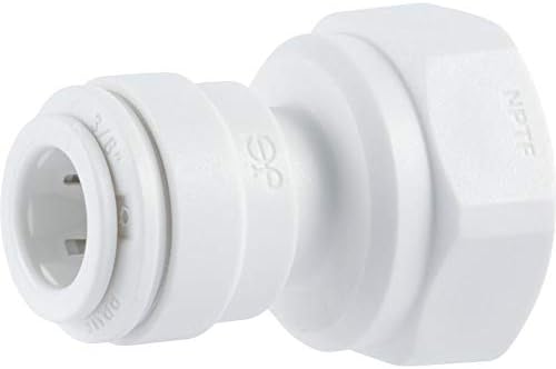 John Guest 3/8 OD x 1/4 NPTF Inch Female Adapter, Push to Connect Plastic Plumbing Fitting, PP451222WP by JohnGuest