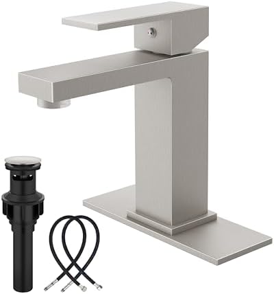 Midanya Bathroom Faucets 1 Hole Single Handle,Brushed Nickel by Midanya