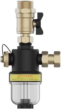 Magnetic Boiler Filter for Underfloor Heating and HVAC Systems, Wall Mounted Sludge with Stainless Steel Mesh, Engineering Plastic and Brass Construction, DN20/DN25 Threaded Connection(DN25) by Unknown