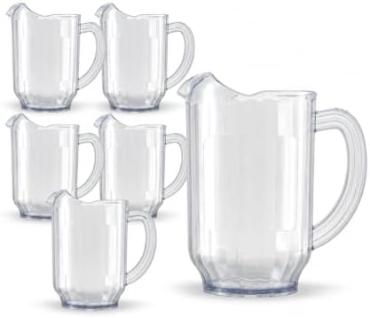 Carlisle Versapour Pitcher with Window, 60 oz Clear SAN Plastic by CarlisleFoodServiceProducts