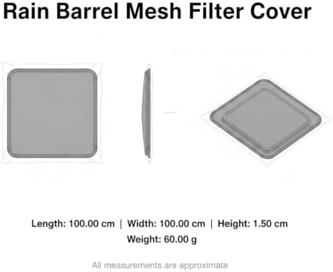 Rain Barrel Mesh Filter Cover, Polyester Mesh Screen, Fits Open-Top Containers up to 39.4 Inches, Black (1 PC) - Image 7