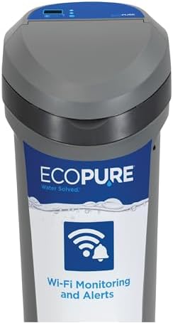 EcoPure EPW140 Smart Whole House Water Softener with Wi-Fi – App Monitoring, Smart Alerts, AutoSense AI Efficiency, Compact Cabinet Design by EcoPureWaterSolutions