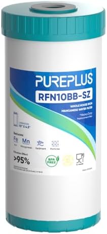 PUREPLUS 10"x4.5" Whole House Iron & Manganese Reduce Water Filter, 1 Pack by PUREPLUS