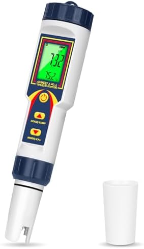 pH Meter for Water 4 in 1 pH EC TDS Temp Meter for Hydroponics PPM and EC Water Tester Digital pH PPM Meter for Nutrients Growing Hydroponics Gardening DWC hydroponics System by CIZTADA