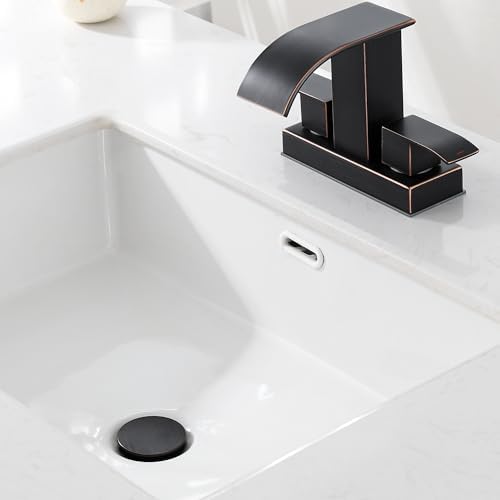 TIORIY Pop Up Bathroom Sink Drain - Bathroom Sink Stopper with Overflow for Faucet Vessel, Push Type Bathroom Sink Vanity Assembly with Strainer, Oil Rubbed Bronze - Image 5