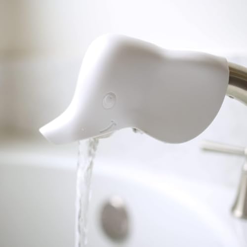 Nuby Safety Bathtub Spout Guard with Top Opening for Diverter– Elephant by NubyUSA