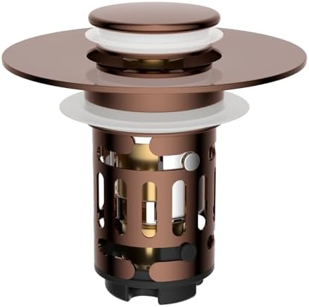 Hibbent Upgraded 3 in 1 Bathroom Sink Drain Strainer, Pop Up Stopper by Hibbent