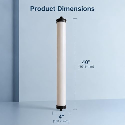 1 Pack 4040 PVC Ultrafiltration Membrane Filter, 0.005 Micron High Precision Membrane Cartridge for, Commercial and Industrial Water Filtration Systems - Image 2