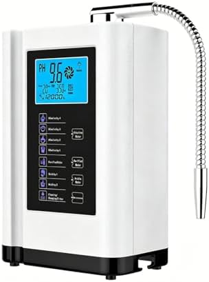 Water Ionizer, Water Purifier Machine PH 3.5-10.5 Alkaline Acid Water Machine,Up to -500mV ORP, 7 Water Settings, 8000 Liters Per Filter, Auto-Cleaning, Intelligent Voice White by Unknown