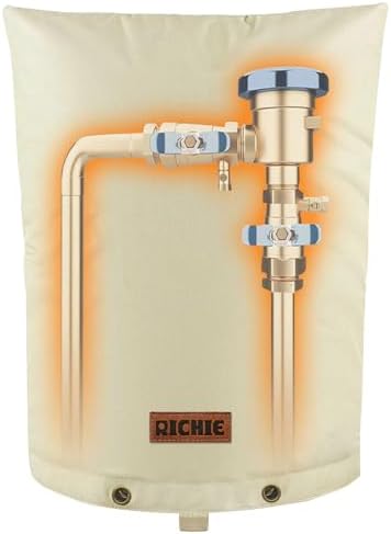 RICHIE Backflow Preventer Cover (5°F) Heavy-Duty 5-Layer Insulated Enclosure, Freeze & All-Weather Protection for Outdoor Pipe, Irrigation Sprinkler Valve, Well Water Pump & PVB, 18" Wx34 H Black by RICHIE