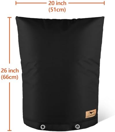 Backflow Preventer Insulation Cover - Water Pipe Insulation Sprinkler Cover for Outside - Insulated Backflow Cover Pouch for Irrigation Back Flow Valve in Winter or Sun Exposure (20"W x 26"H, BLACK) - Image 7