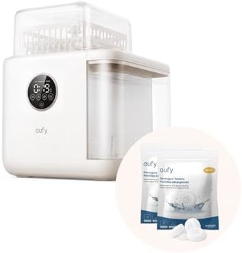 eufy Bottle Washer S1 (Detergent Tablets x 30 Count Included) with Separated Detergent Tablets x 60 Count, Largest 10-Bottle Capacity, 3D HydroBlast Cleaning by Unknown