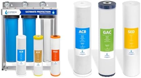 Express Water 3-Stage 100K Gallon Heavy Metal & Whole House Water Filter Set for Sediment, Rust, Chlorine Reduction by Unknown
