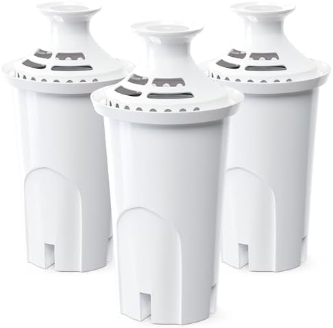 3-Pack Water Filter Replacement Compatible with Brita Pitchers & Dispensers by NUTTUTO