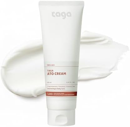 TAGA ATO Cream 250ml | Vegan Hypoallergenic Moisturizing Cream for Sensitive & Dry Skin | Gentle Hydrating Cream for Face & Body | Fragrance-Free, Non-Sticky Daily Moisturizer for the Whole Family by Taga