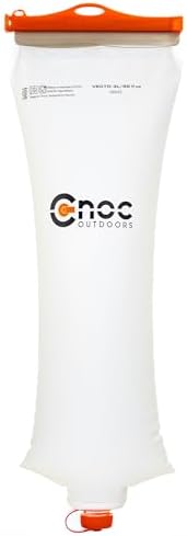 Vecto Water Collection and Filtration Bag (2L, 3L) - 28mm Neck Compatible with Popular Filters - Wide Opening for Easy Water Collection - Lightweight, Compact, Durable Tethered Cap and Slider by CnocOutdoors