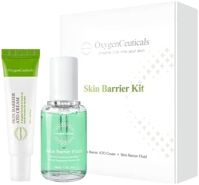 OxygenCeuticals Skin Barrier Kit – Skin Barrier Fluid 30ml & Ato Cream 20ml for Deep Hydration, Protection, & Barrier Strengthening by OxygenCeuticals