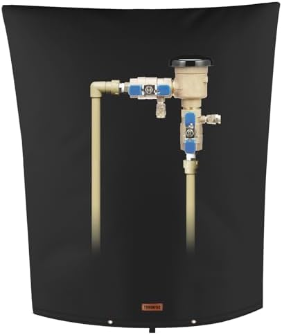TOHONFOO Backflow Preventer Cover, Pipe Freeze Insulation, 24"Wx36"H, Black by TOHONFOO