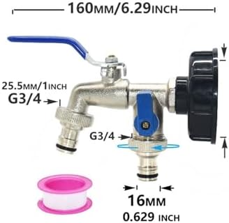 1Pcs IBC Tank Tap Adapter Filter 1/2 3/4 1inch Male Female Threads Water Screen S60 Thread Nipple 1000L Rain Barrel Fitting(1) - Image 2