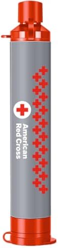 Officially Licensed American Red Cross 4 Stage Water Filter Straw - 1 Pack by CascadeMountainTech