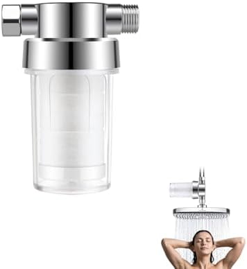 Inline Sediment Water Filter, Transparent PC Housing Washer Water Filters, PP Cotton Filtration for Shower Heater Washing Machine by Unknown
