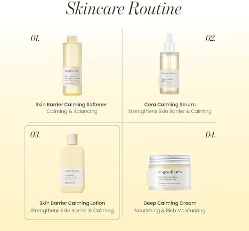 ONGREDIENTS Skin Barrier Calming Lotion | Lightweight Moisturizer for Dry, Sensitive Skin | Centella, 9-Peptide Complex, Glucose, Soothing, Hydrating | Vegan, Korean skincare (220ml / 7.43 fl Oz) - Image 6