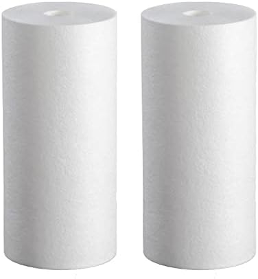 10" x 4.5" Whole House Sediment Water Filter, 5 Micron 10-inch Big Water Filter Replacement Cartridge Compatible with W15-PR, DGD-5005, FP15B, HD-950A, GXWH35F, GXWH30C, 2 Pack by BlueFlo