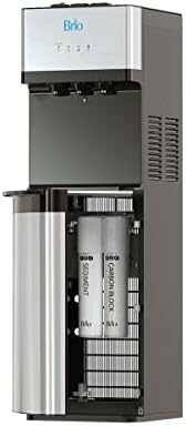 Brio 520 UV Self-Cleaning Bottleless Water Cooler Dispenser, UL Certified | Built-in 2 Stage Filtration (2 Free Replacement Filters Included) Reduces PFAS & Microplastics | 3 Temp (Hot Cold, Room) by Brio