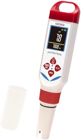 Digital pH Tester for Water, 3 in 1 pH TDS Meter for Drinking Water by GIDIGI