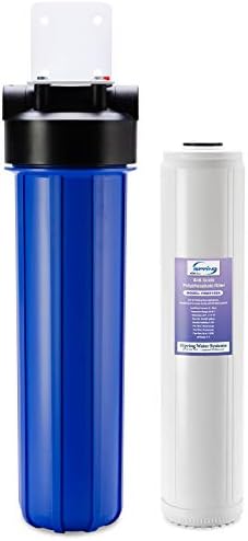 iSpring Whole House Water Filter,20" x 4.5", Reduces Scale Water Filters, Whole House Water Filtration System, Filter Made in the USA, Model:WDS150K, Blue by iSpring