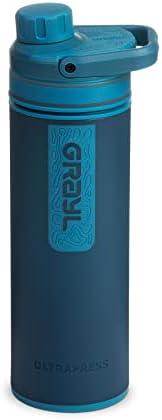 GRAYL UltraPress 16.9 oz Water Purifier & Filter Bottle, Forest Blue by GRAYL