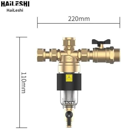 DN20 Magnetic Water Heater Filter With Stainless Steel Mesh For Boiler Sludge, Scale And Rust Separation, 3/4 Inch Threaded Connection, On/Off Drain Handle - Image 4