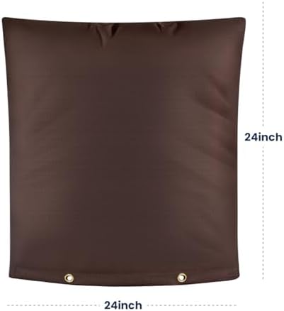 Backflow Insulation Cover, Pipe Preventer Insulation Wrap for Winter Freeze Protection, Heavy-Duty 5-Layer Waterproof Oxford Fabric Cover for Outdoor Sprinklers and Faucets, 24W x 24H inches - Brown - Image 4