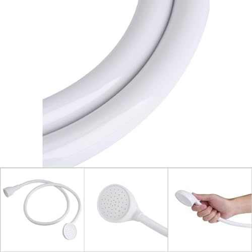 Sink Spray Rubber Hose, Portable Pet Shower Spray Head Hose Push on Bath Tub Sink Faucet Attachment Washing Hair Hairdresser Hand Shower for People or Pets (Single Sided) - Image 2