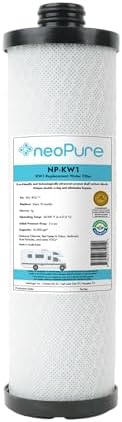 Neo-Pure KW1 Replacement Filter Cartridge – Compatible with Select Under-Sink Filtration Systems, Carbon Block Water Filter for RCS/FR1 Housings in Forest River Campers, Boats, and RVs by neo
