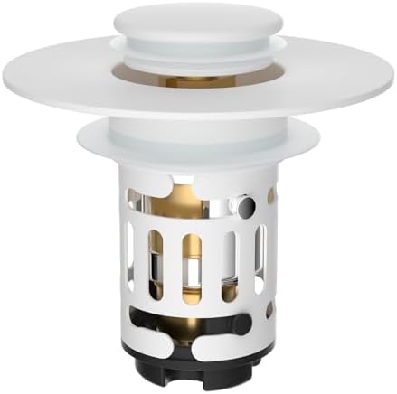 Hibbent Upgraded 3 in 1 Bathroom Sink Drain Strainer, Pop Up Stopper by Hibbent