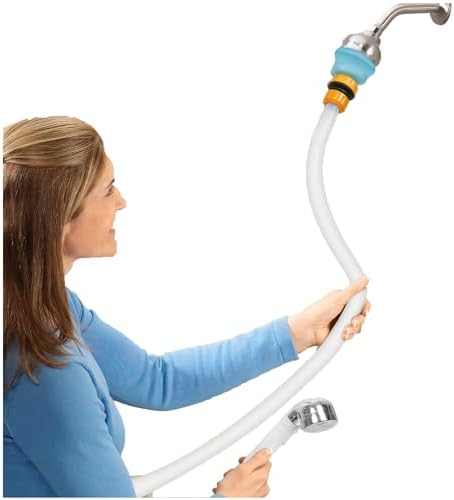 Slip-On Tub Hose 6FT - Flexible Bathtub Faucet Sprayer Attachment for Cleaning & Pet Care -Dog Shower Hose- No Installation - Fits Faucets Up to 3" Wide - Portable by ZhongpuReach