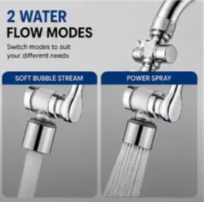 1080° Rotating Faucet Extender with Water Filtration & 8 Replacement Filters – Copper Swivel Sink Aerator, 2 Water Flow Modes for Kitchen & Bathroom Faucets - Image 5