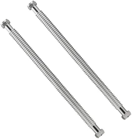 24inch Stainless Steel Corrugated Water Heater Connector Flexible for Female Iron Water Pipes Fitting, 1" FIP x 1" FIP, 24" Length (2 Packs)… by Watflow